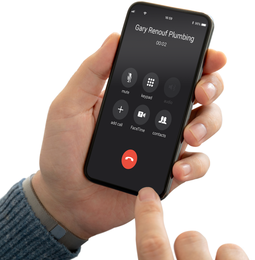 call Gary Renouf Plumbing